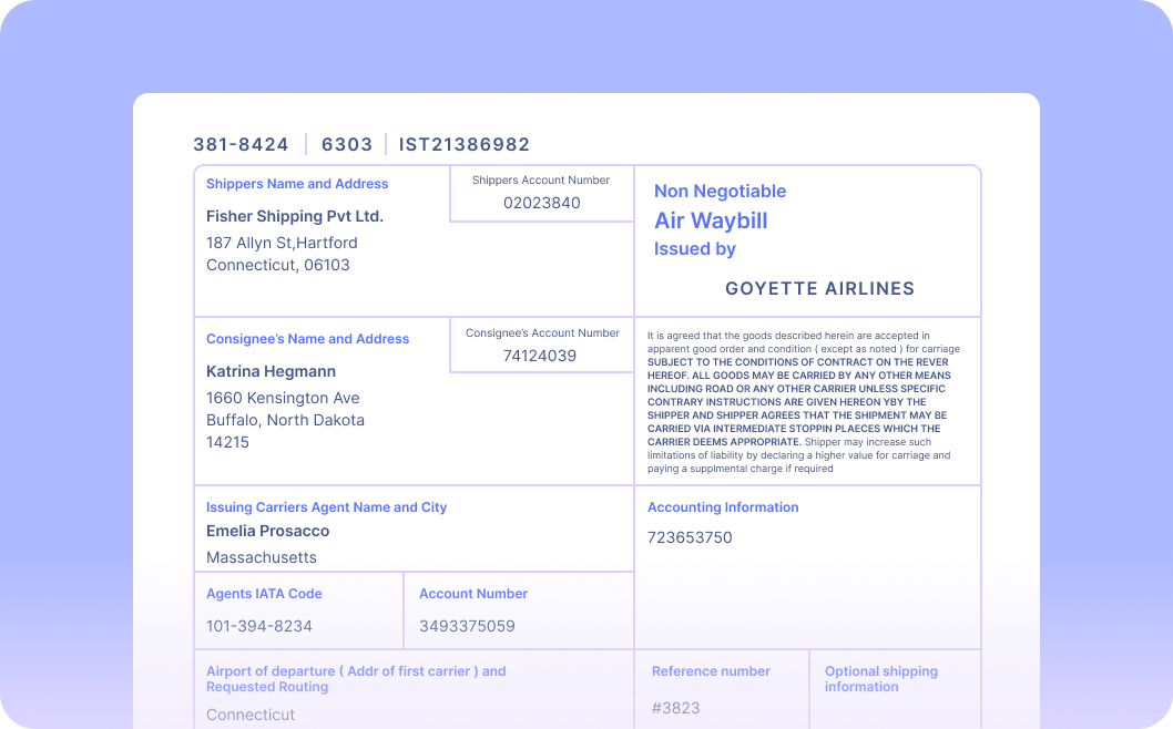 Automate Data Extraction from Air Waybills