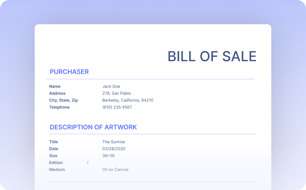 Automate Data Extraction from Artwork Bills of Sale