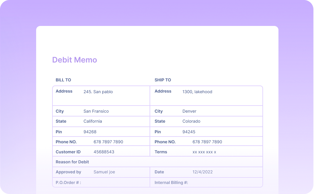 Automate Data Extraction from Debit Memos