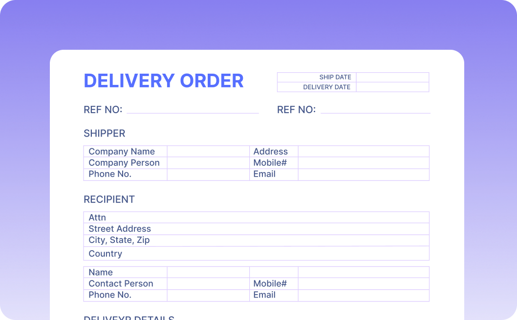 Automate Data Extraction from Delivery Orders