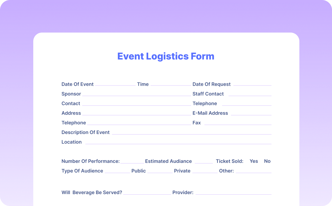 Automate Data Extraction from Event Logistics Forms