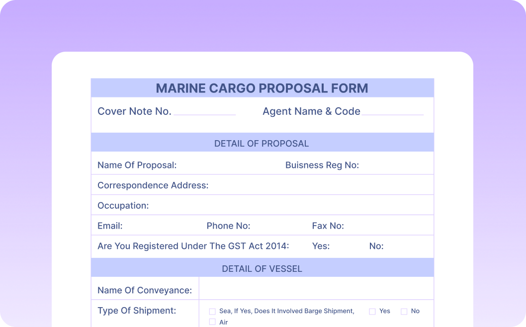 Automate Data Extraction from Marine Cargo Insurance Application Forms