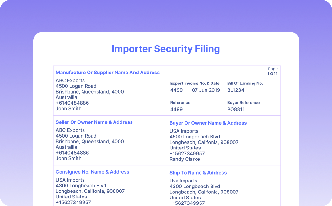 Automate Data Extraction from Importer Security Filings