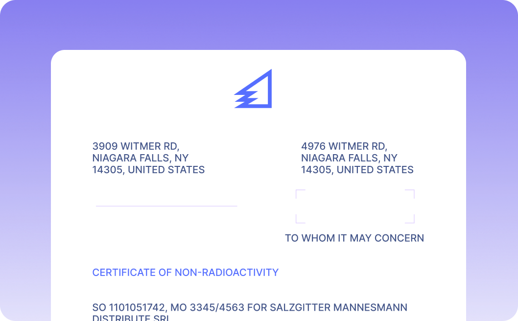 Automate Data Extraction from Non-radioactivity Certificates
