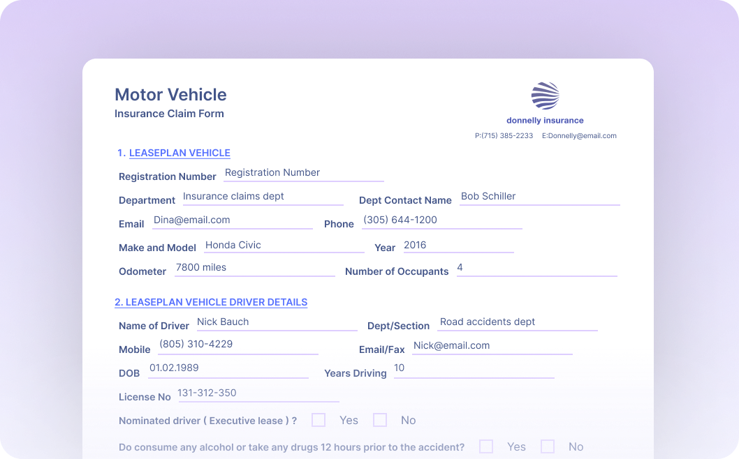 Automate Data Extraction from Motor Insurance Claim Forms