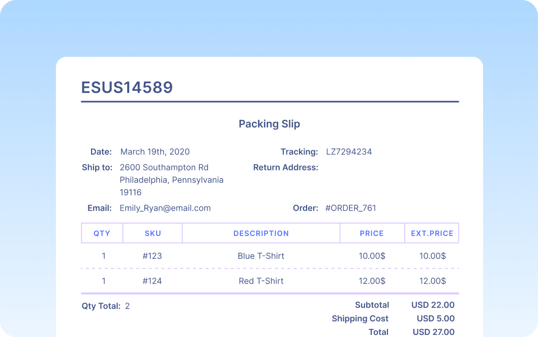 Automate Data Extraction from Packing Slips