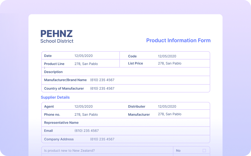Automate Data Extraction from Product Information Forms