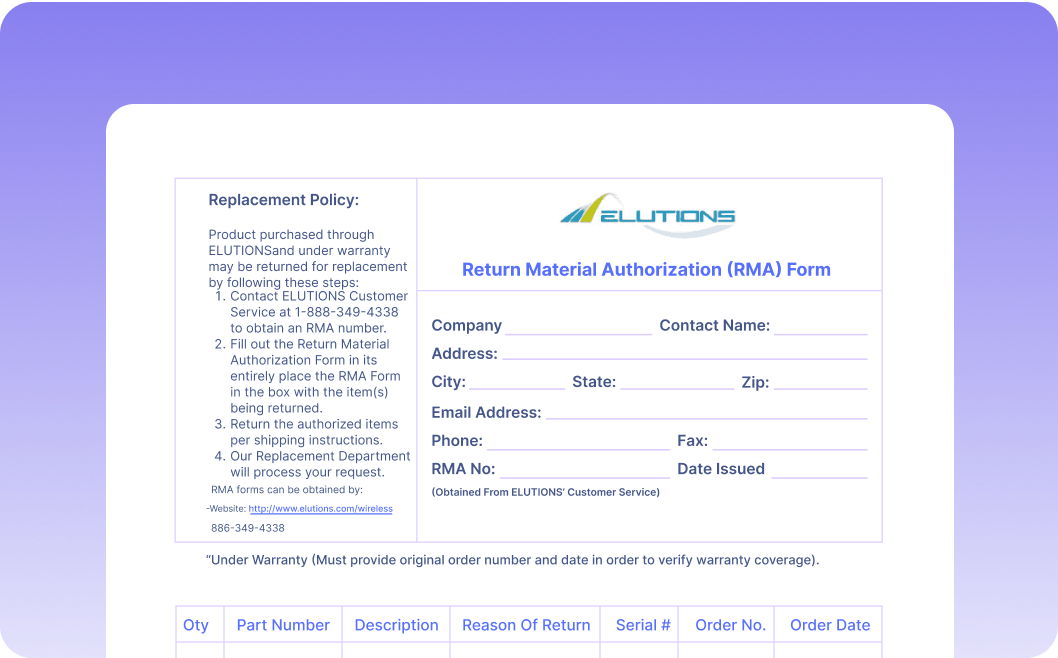 Automate Data Extraction from Return Material Authorizations