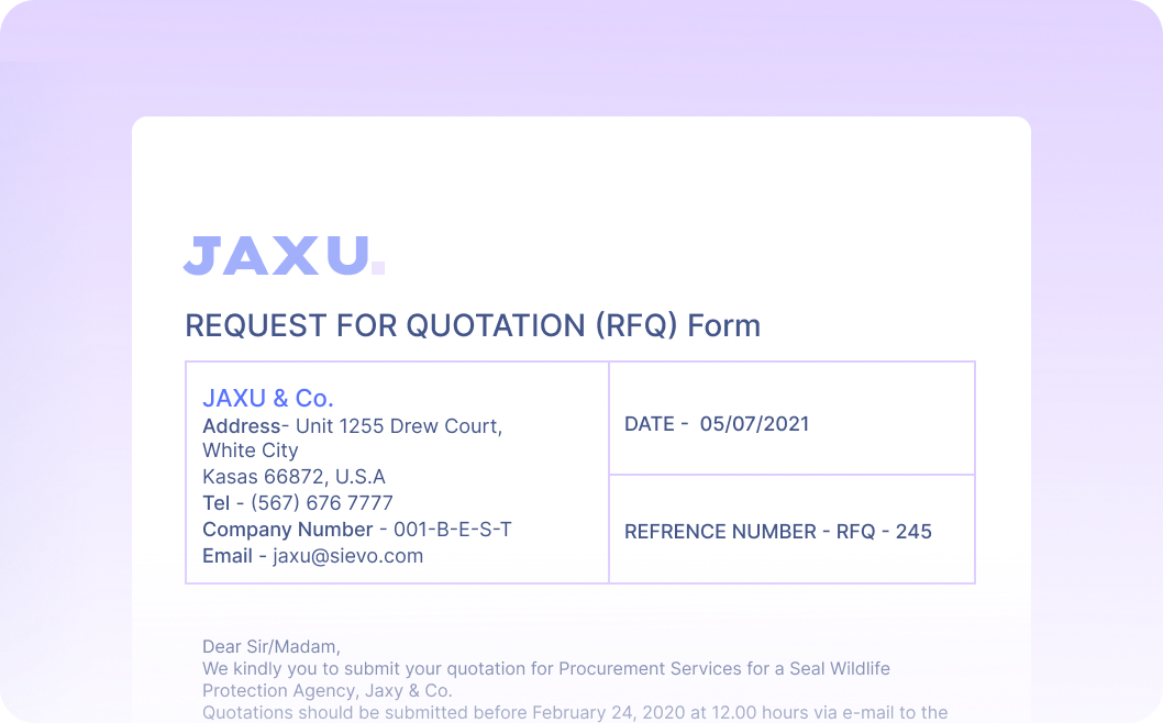 Automate Data Extraction from Requests for Quotation