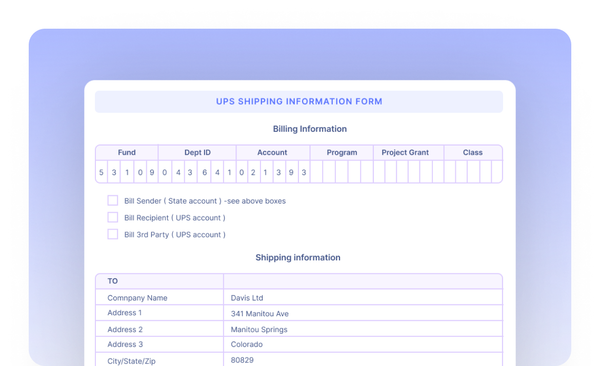 Automate Data Extraction from Shipping Information Forms