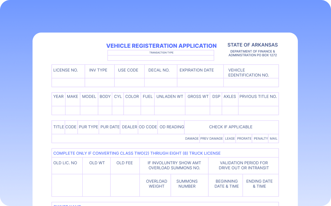 Automate Data Extraction from Vehicle Registration Applications